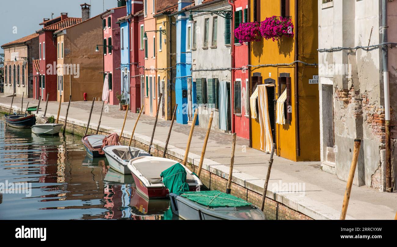 Auf der Insel Burano bei Venedig, Italien Stockfoto