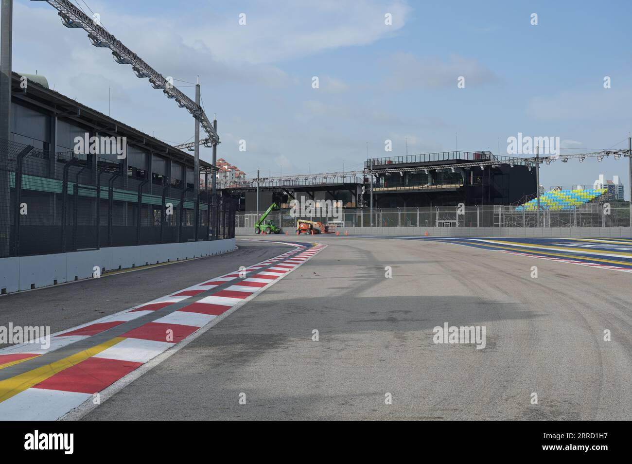 Marina Bay Formula 1 Street Circuit Pit Lane Eingang Stockfoto