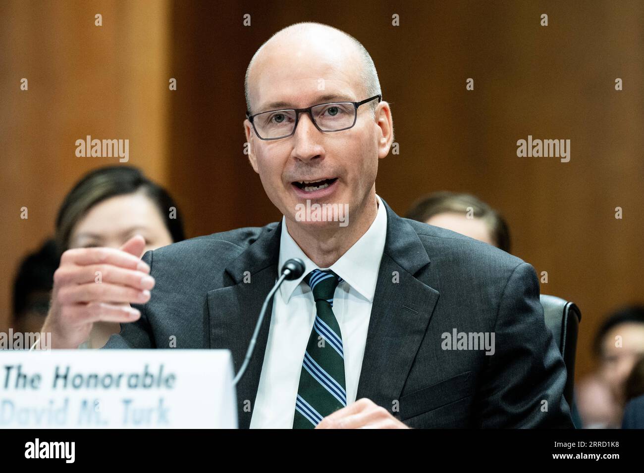 Washington, Usa. September 2023. David Turk, stellvertretender Sekretär des US-Energieministeriums, sprach bei der Anhörung des Energie- und Rohstoffausschusses des Senats im US-Kapitol. Quelle: SOPA Images Limited/Alamy Live News Stockfoto