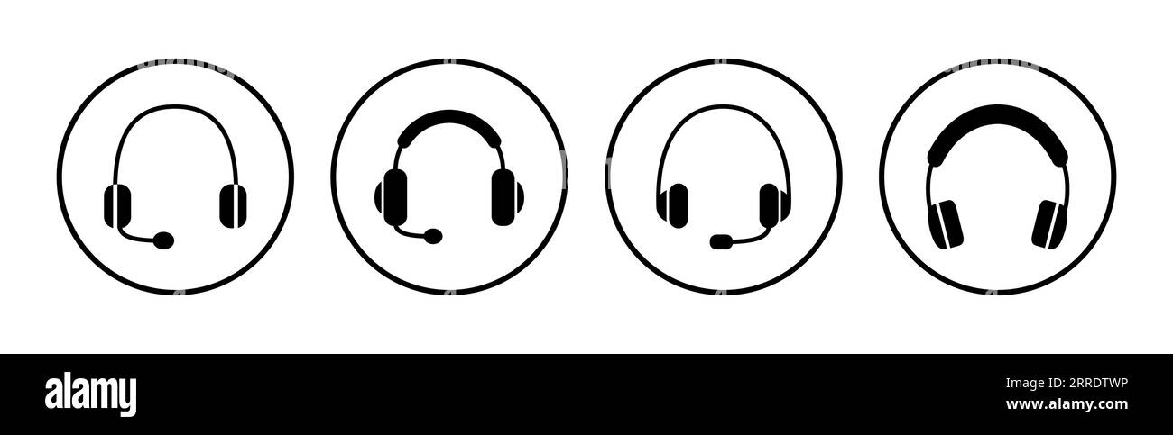 Vektor des Kopfhörersymbols. Symbol für Kopfhörer Kopfhörer. Headset Stock Vektor Vektor des Kopfhörersymbols. Symbol für Kopfhörer Kopfhörer. Headset Stock Vektor