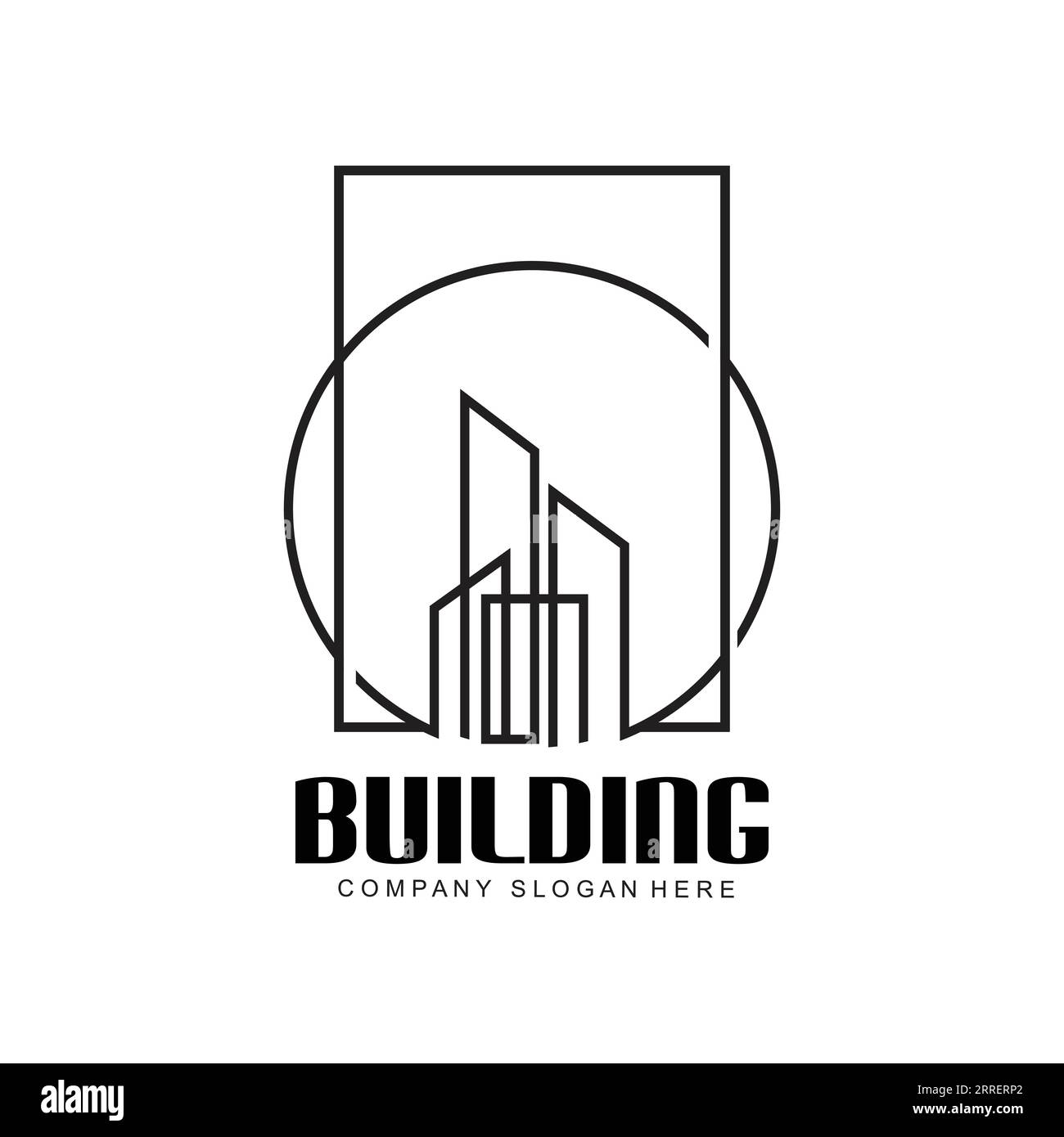 Home Design Logo, Building Logo, Eigentum Und Bauunternehmen Symbol Stock Vektor