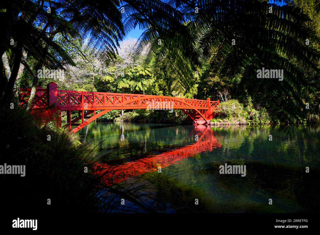 Von Poet Bridge in New Plymouth Stockfoto