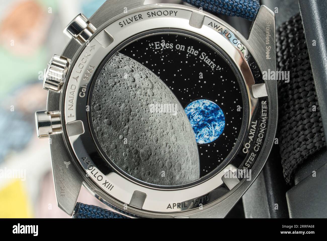 Omega Speedmaster Snoopy Editions Stockfoto