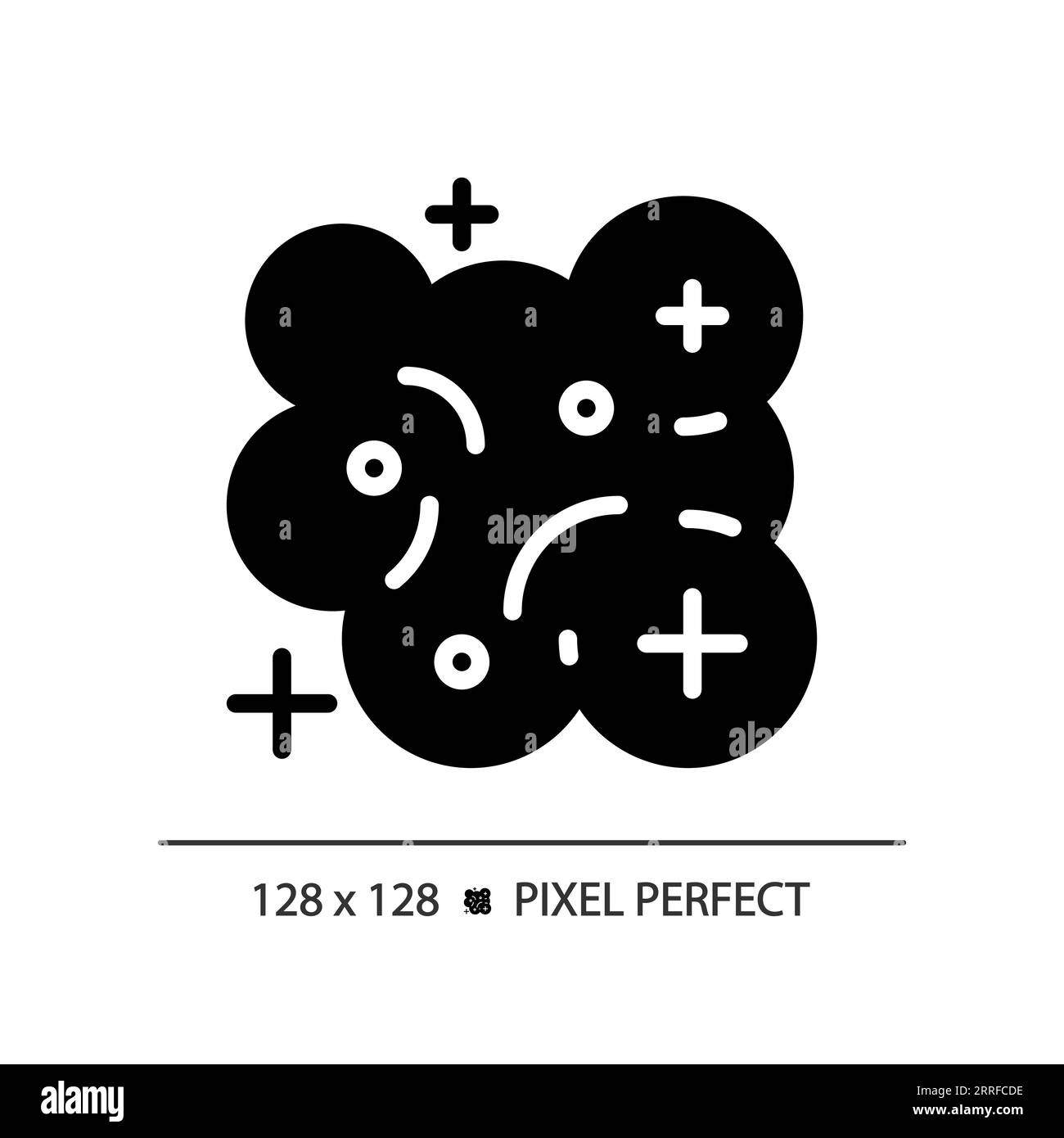 Nebelpixel perfektes schwarzes Glyphensymbol Stock Vektor