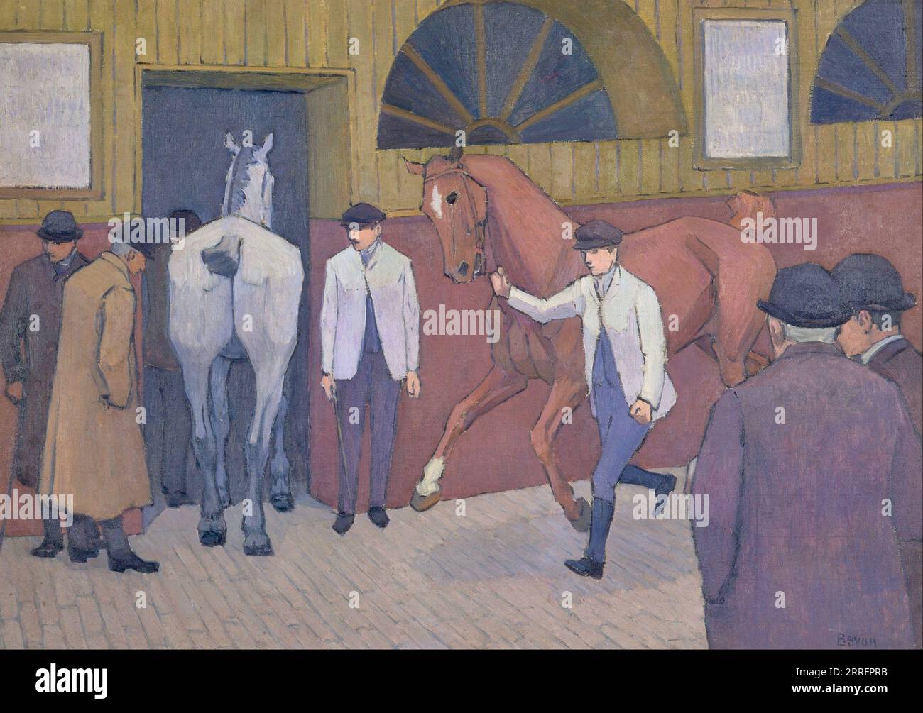 Robert Bevan - der Pferdemarkt - c1918 Stockfoto