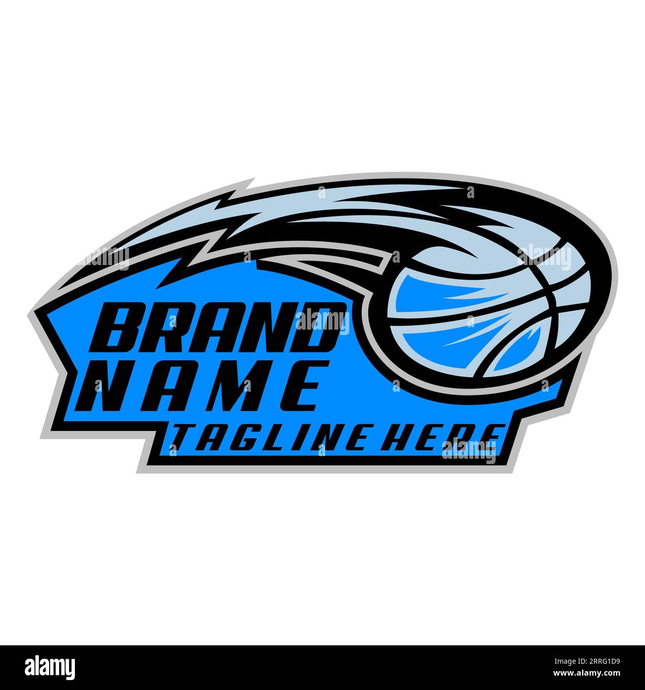 Basketball-Flash-Logo-Design-Vektor Stock Vektor