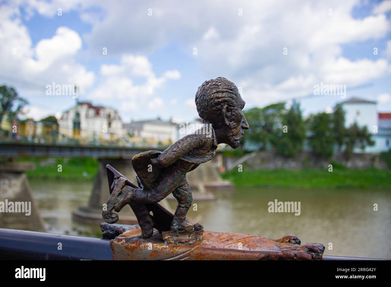 Uschhorod, Ukraine - 24. August 2023: Tivadar Csontvary Kosztka Mini-Skulptur Stockfoto