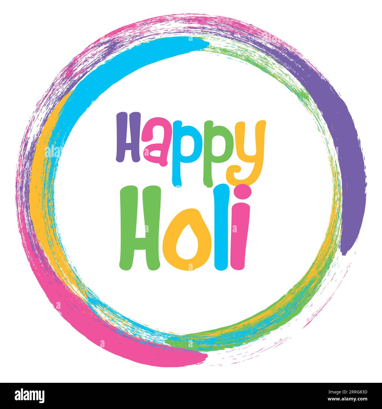 Vektor-Illustration für Holi Festival, ein Frühlingsfest der Farben Stock Vektor
