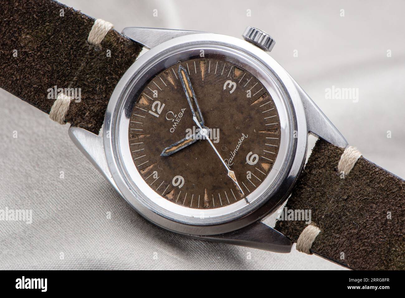 Vintage Omega Railmaster PAF Uhr Stockfoto