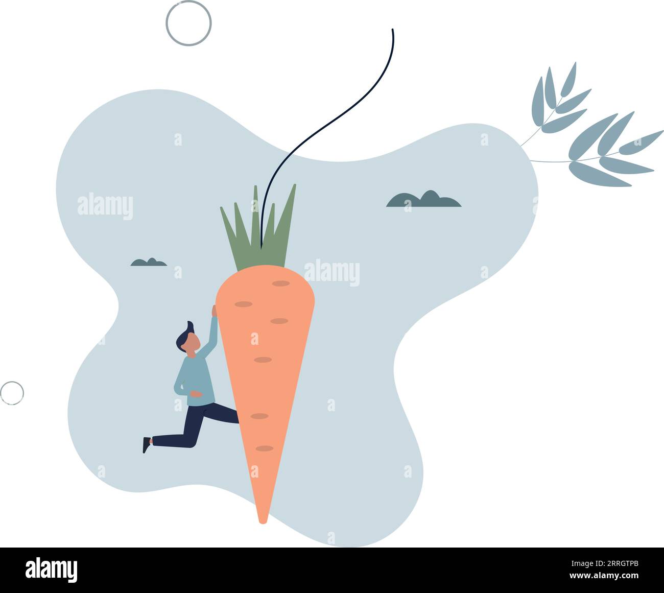 Motivation und Anreiz, Mitarbeiter zu motivieren, Belohnung oder Trick, Menschen zu beeinflussen oder Manipulationskonzept.flache Vektorillustration. Stock Vektor