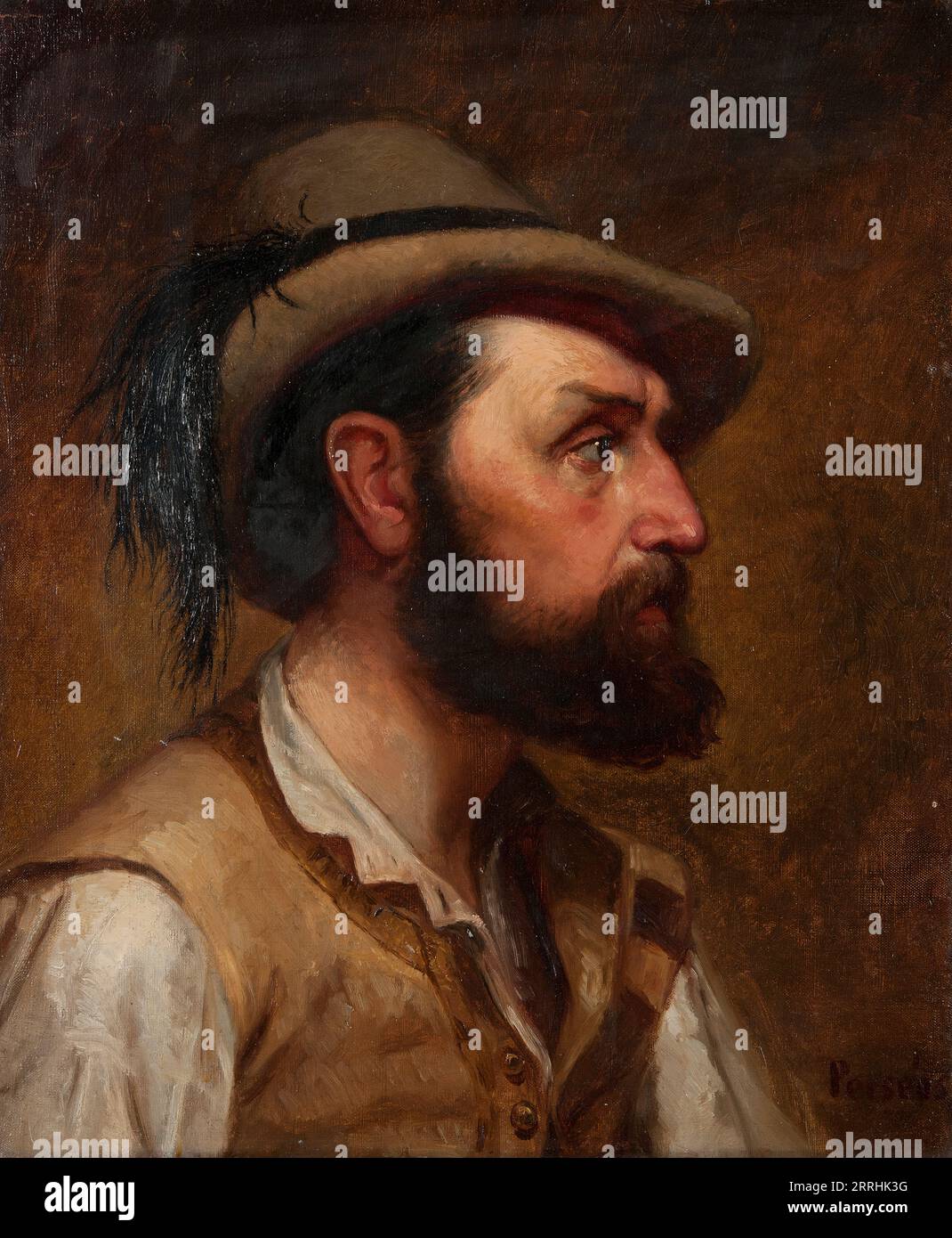 Selbstporträt als Jäger, c1870. Stockfoto