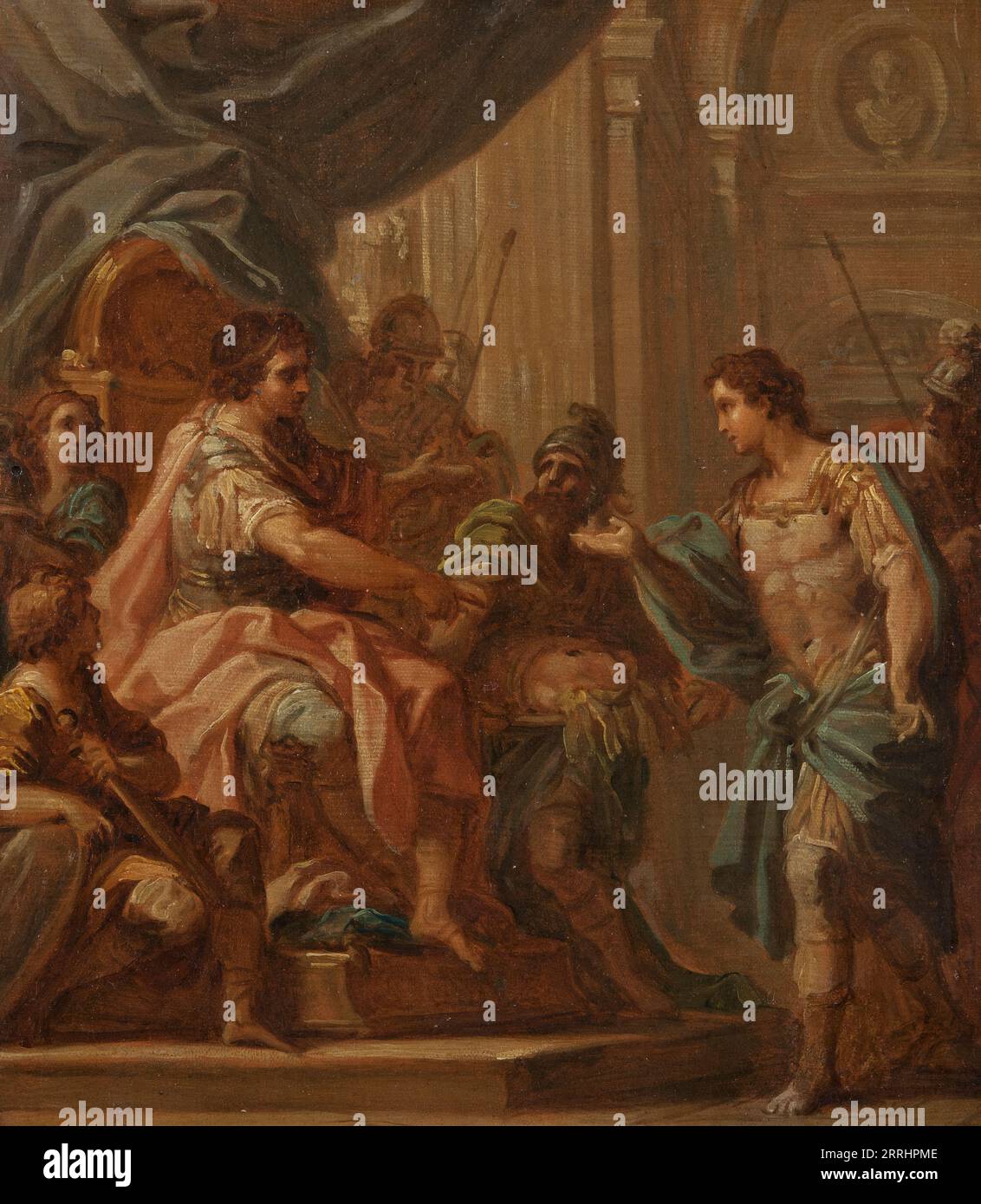 David und Saul. Studie, Anfang des 18. Jahrhunderts. Stockfoto