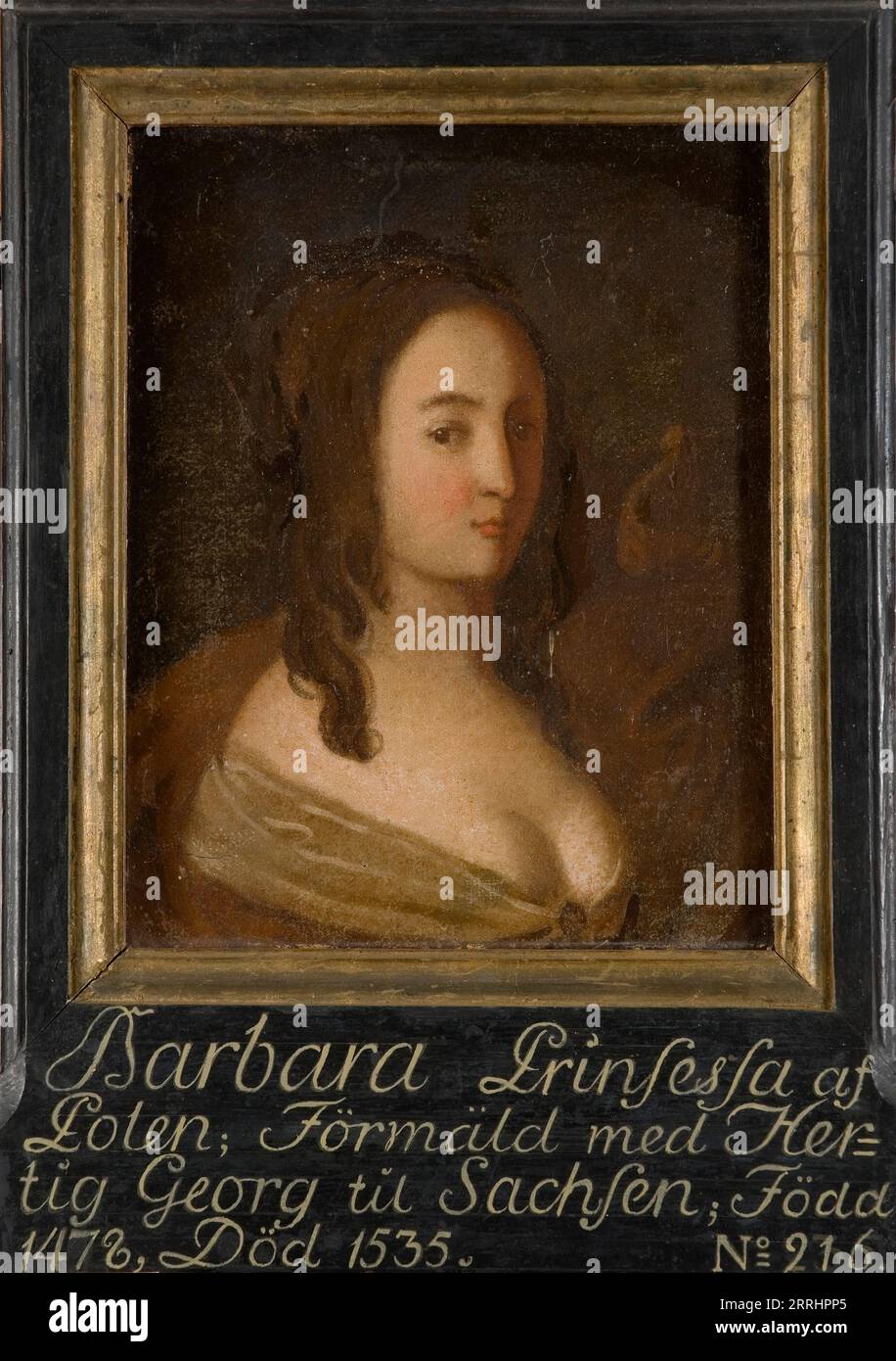 Barbara, 1478–1535, Prinzessin von Polen, Herzogin von Sachsen, um 16. Jahrhundert. Stockfoto