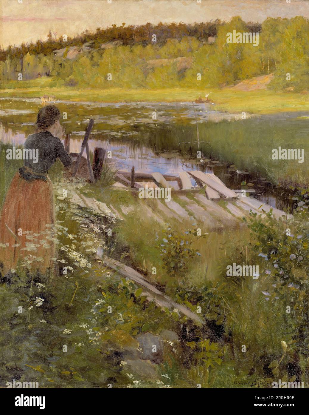 Am See. Blick von Balingsta, 1900er Jahre. Stockfoto