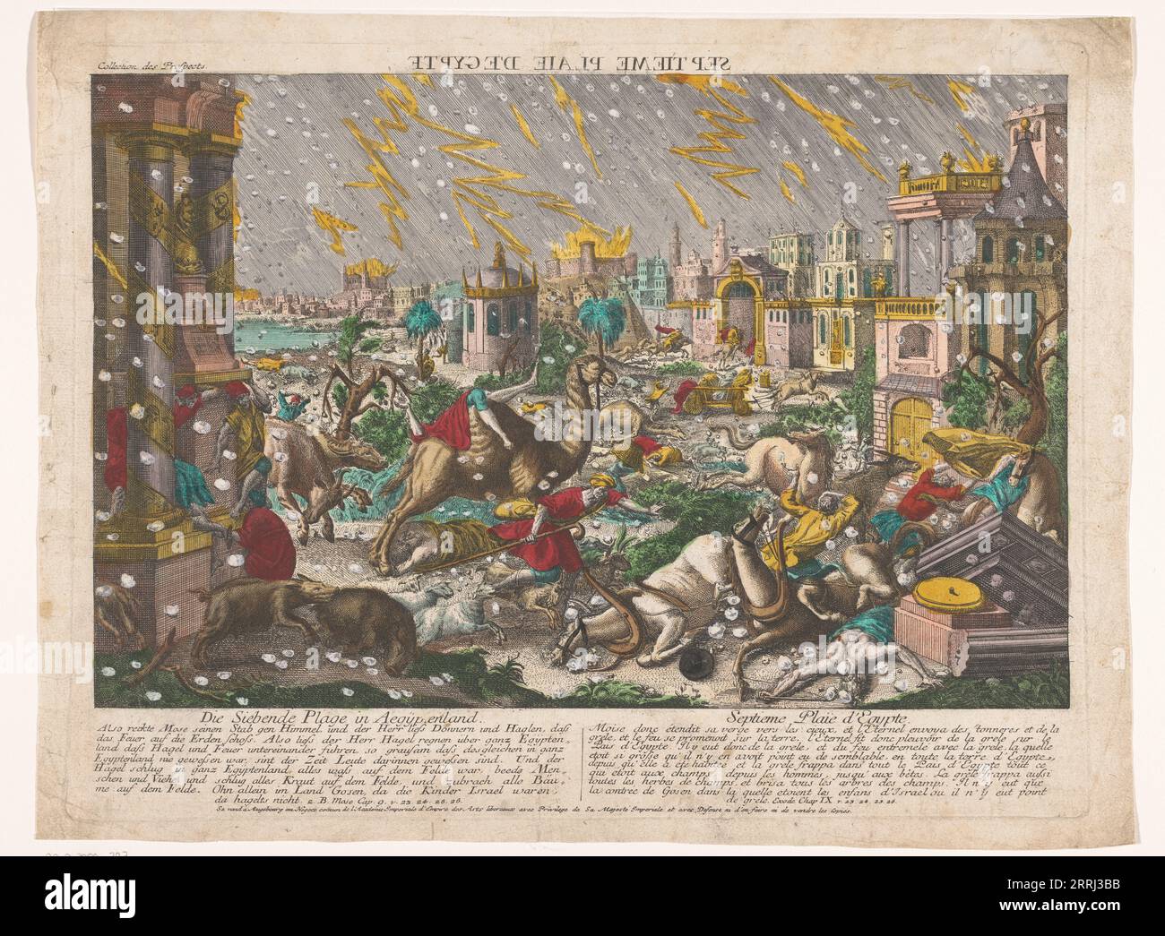 Die siebte Pest in Ägypten, 1755-1779. Stockfoto
