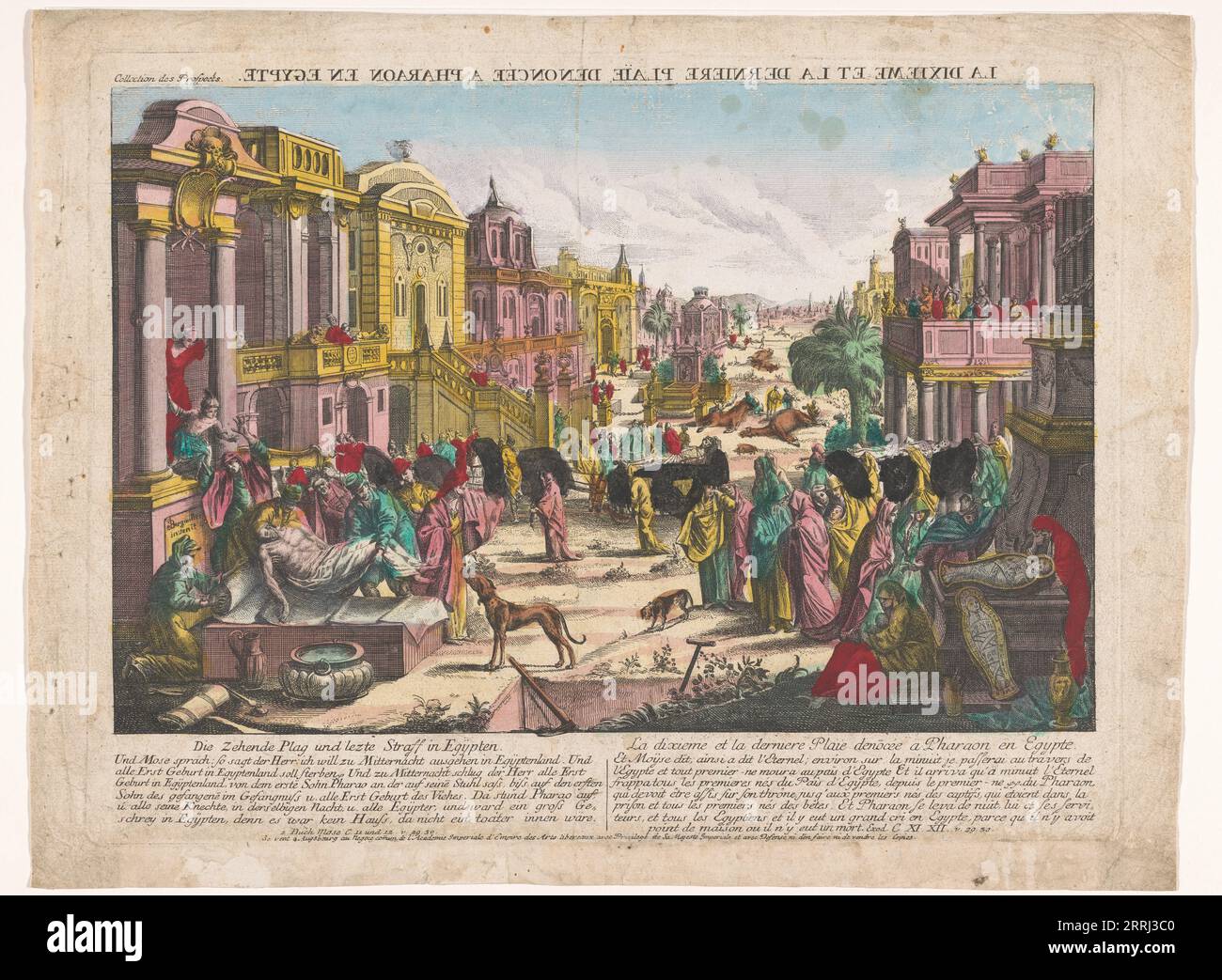 Die zehnte Pest in Ägypten, 1755-1779. Stockfoto