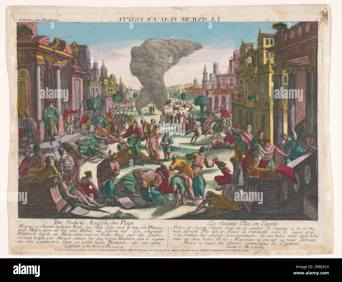 Die sechste Pest in Ägypten, 1755-1779. Stockfoto