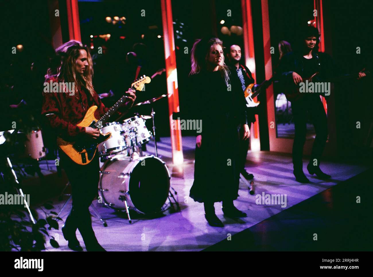Ehemalige DDR Band 'Silly' mit Sängerin Tamaa Danz bei einem Auftritt in der NDR Talkshow, Deutschland um 1994. Stockfoto
