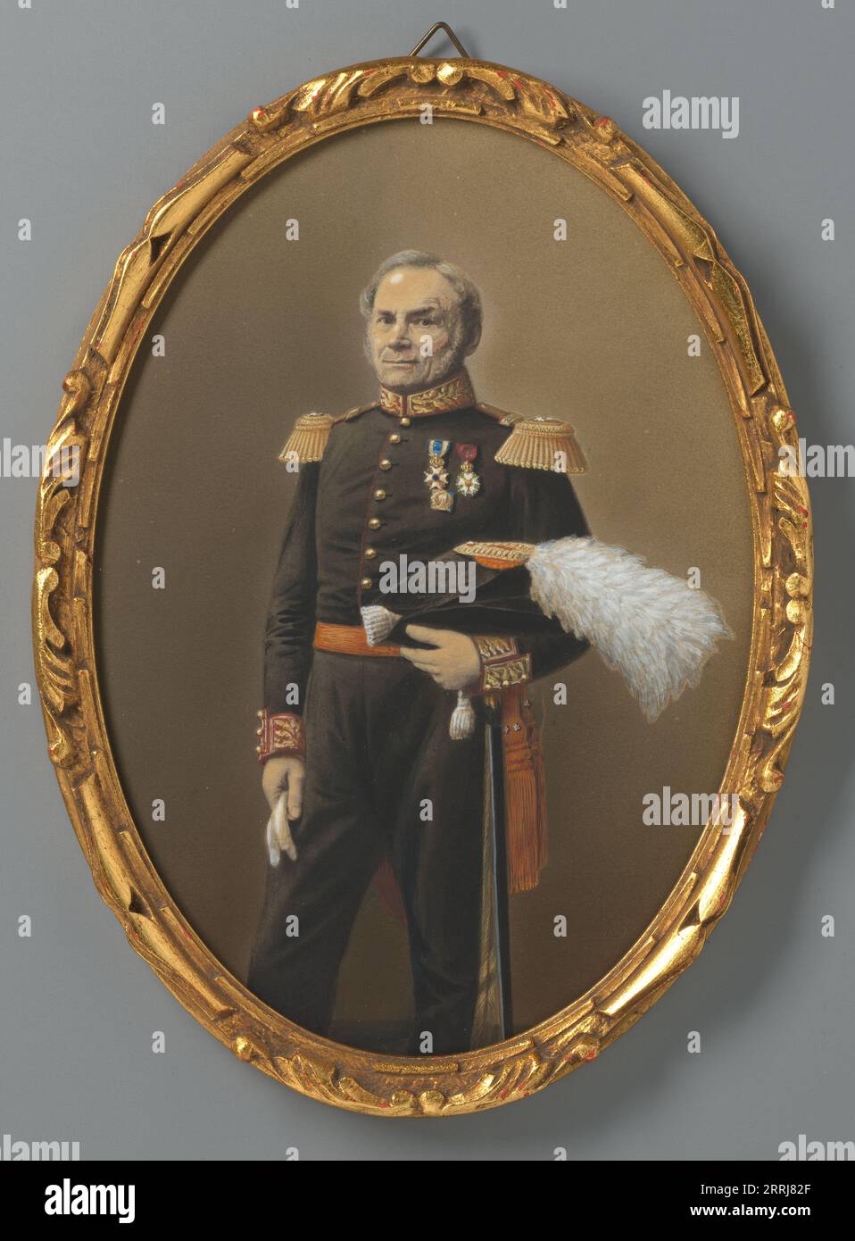 Porträt des Generalgouverneurs von Suriname, Reinier Frederik Baron van Raders, um 1852. Stockfoto