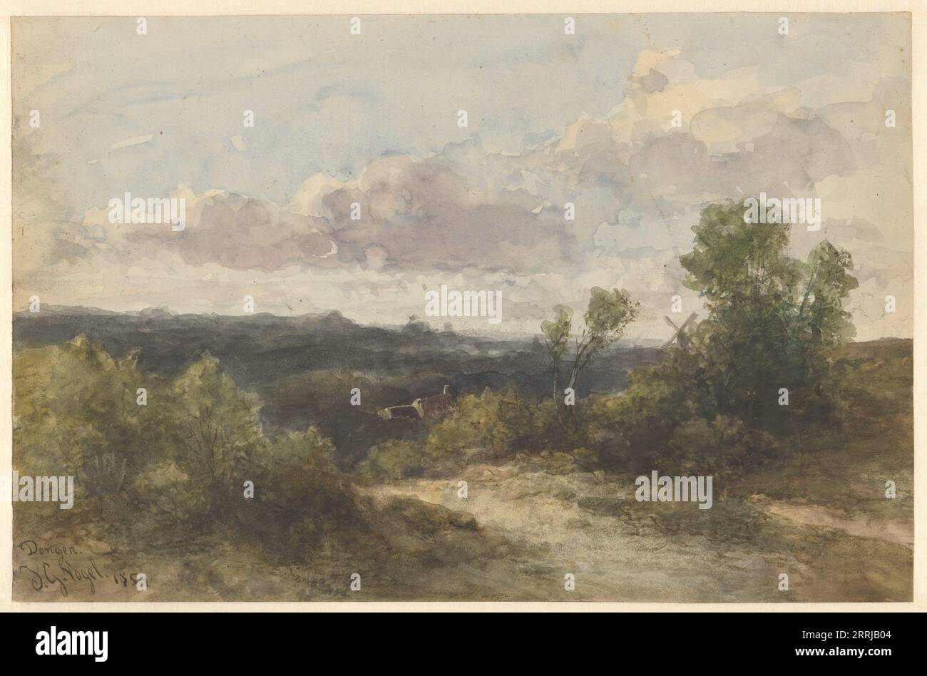 Landschaft bei Dongen, 1854. Stockfoto