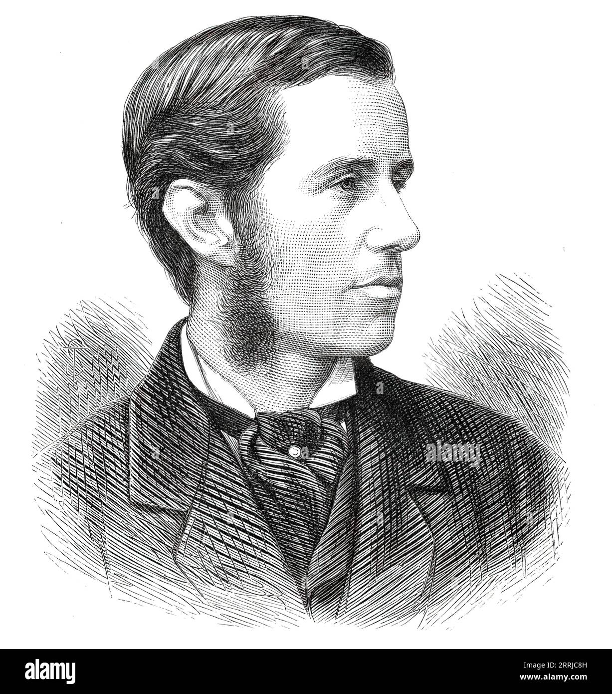 Der Earl of Aberdeen, 1876. Der ehrenwerte John Campbell Hamilton, siebter Earl of Aberdeen, der die Ansprache in den Lords auf die Rede Ihrer Majestät vom Thron verlegte... aufgrund bemerkenswerter Umstände ist der Titel ziemlich schnell vom vierten zum heutigen Earl übergegangen. Das schottische Earldom stammt aus dem Jahr 1682 und seine Herrschaft ist Viscount Formartine, Baron Haddo, Methlic, Tarvis und Kellie. in Schottland besitzt er das VisCounty von Gordon im Vereinigten Königreich, in dessen würde er als Peer of Parliament sitzt. Seine Lordschaft wird als Student verstanden Stockfoto
