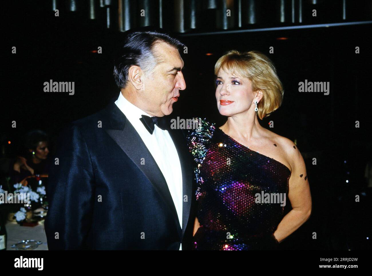 Helmut Zilk, österreichischer Politiker, Bürgermeister von Wien, bei einer Veranstaltung mit Ehefrau Dagmar Koller, österreichische Sängerin und Schauspielerin, Bild um 1992. Stockfoto