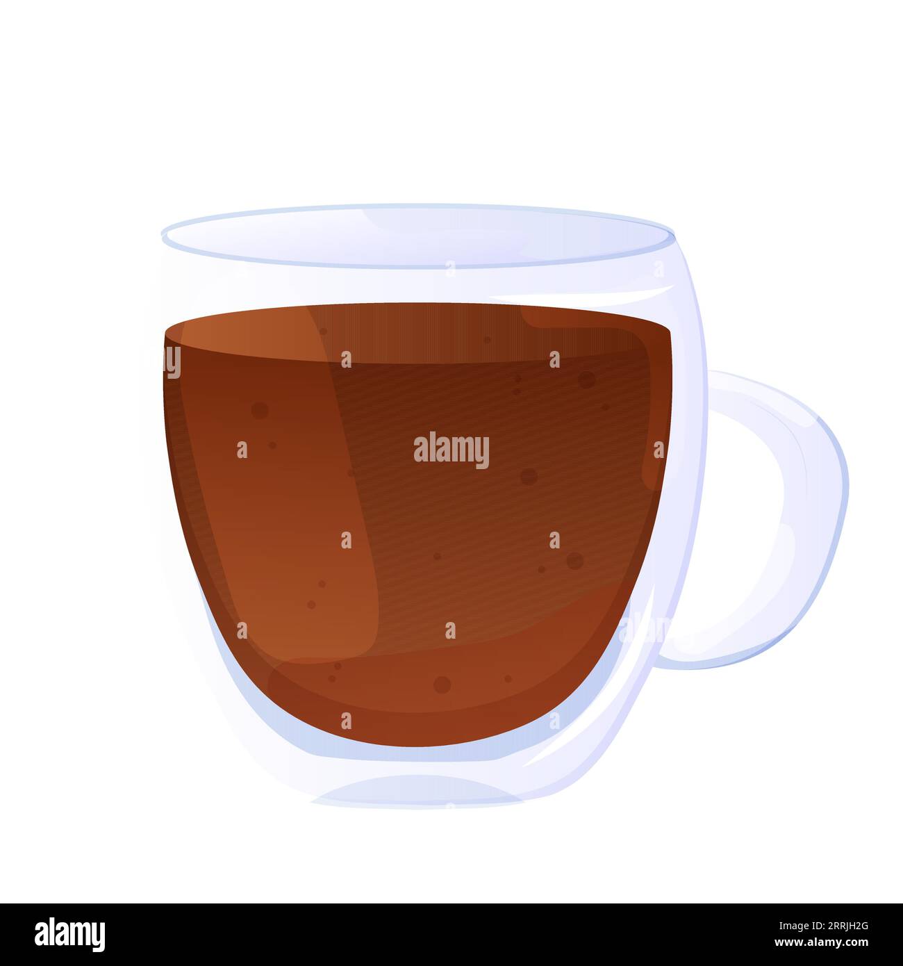Becher mit Tee. Warmes Wintergetränk. Süße Tasse Vektor-Illustration Stock Vektor