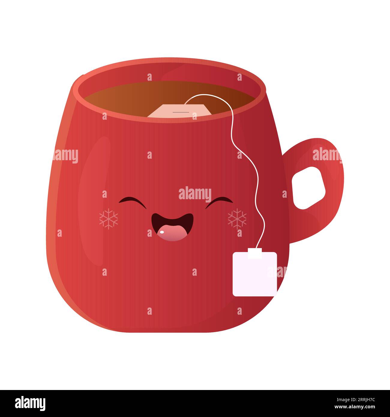Becher mit Tee. Warmes Wintergetränk. Süße Tasse Vektor-Illustration Stock Vektor