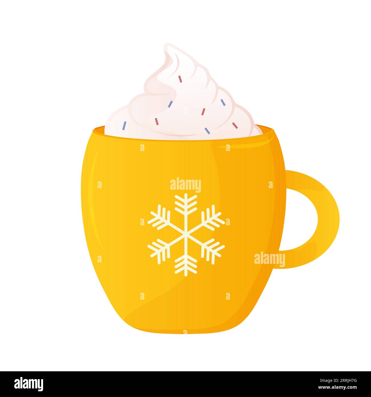 Wintergetränk Eierlikör, Kaffee mit Sahne, Kakao. Vektorillustration Stock Vektor