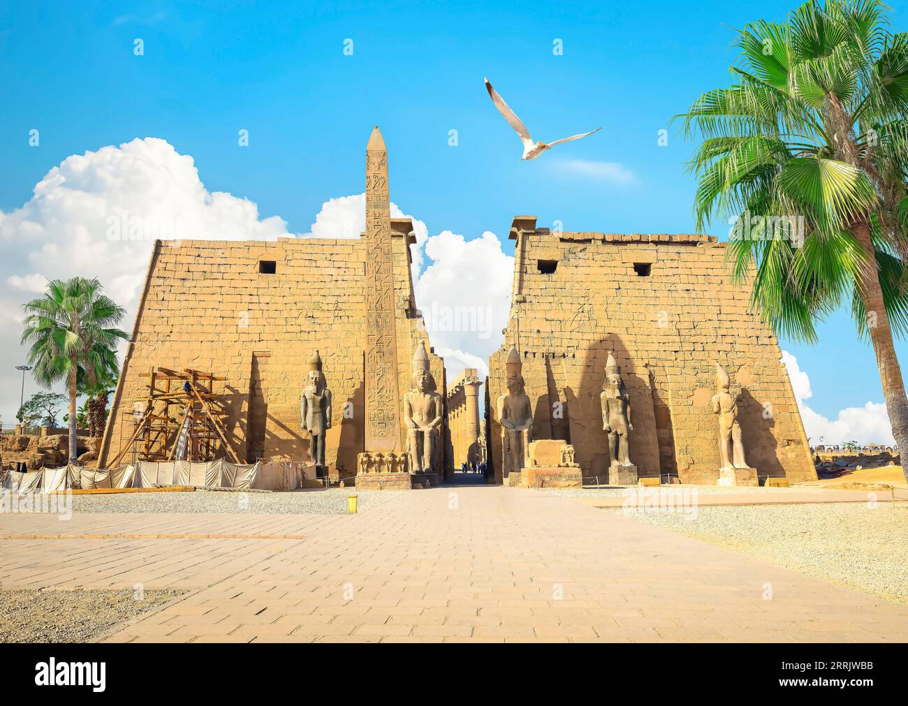 Den alten Tempel von Luxor in Luxor, Ägypten Stockfoto