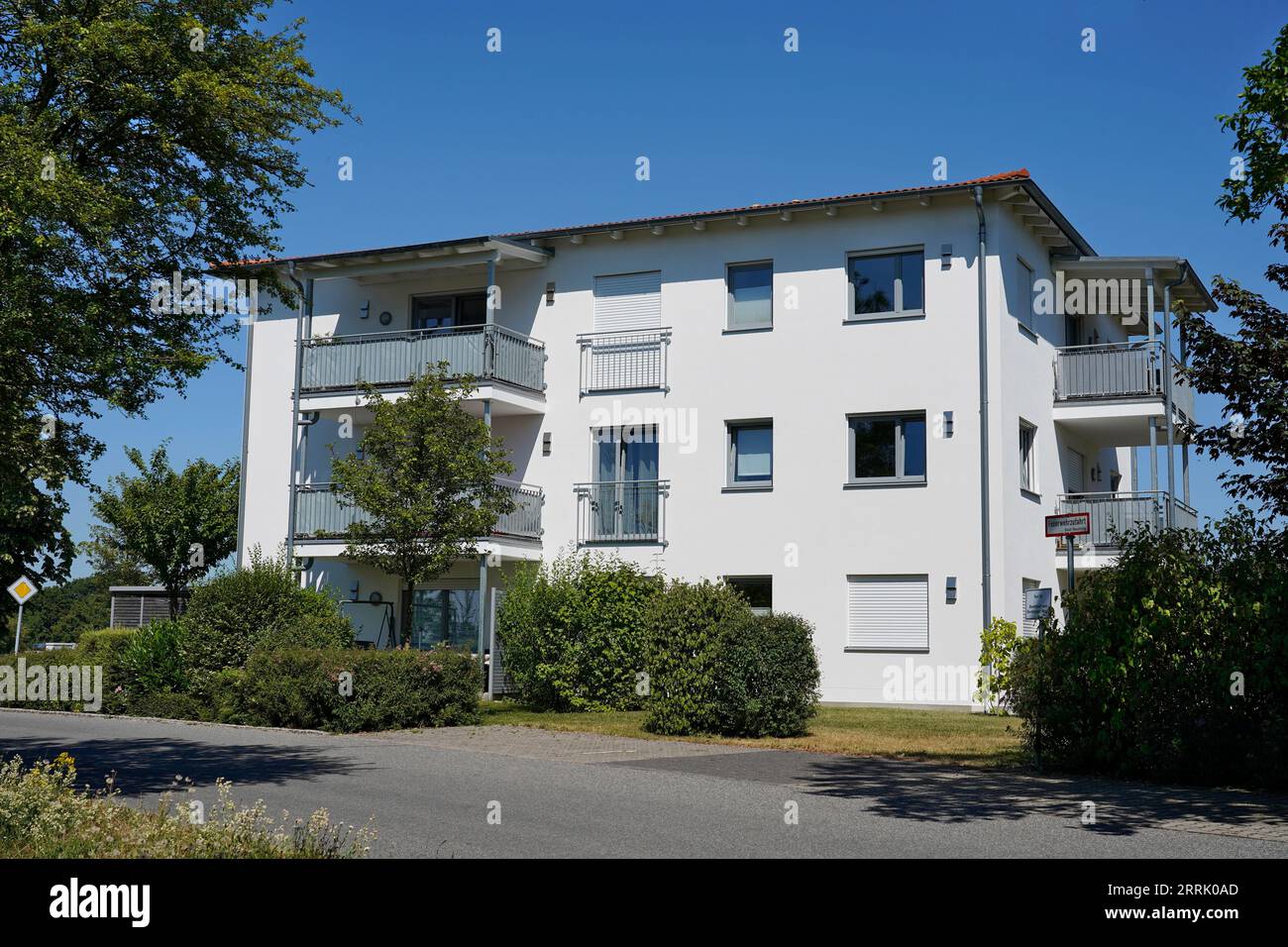 Deutschland, Bayern, Oberbayern, Bezirk Altötting, Neuötting, kleiner Wohnkomplex, sechs Apartments Stockfoto