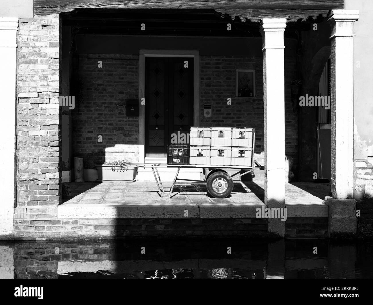 Auf dem Weg nach Burano in der Lagune von Venedig, Stockfoto