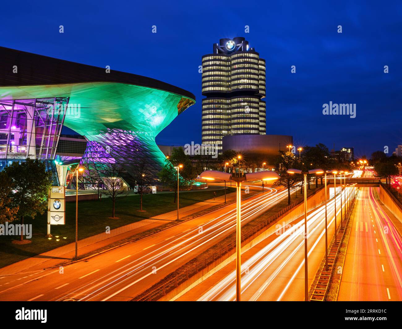 BMW World im Olympiazentrum München. Stockfoto