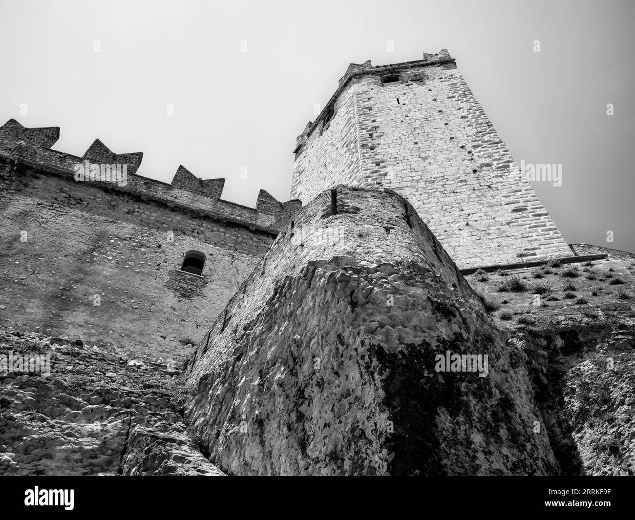 Malcesine, am Ostufer des Gardasees. Stockfoto