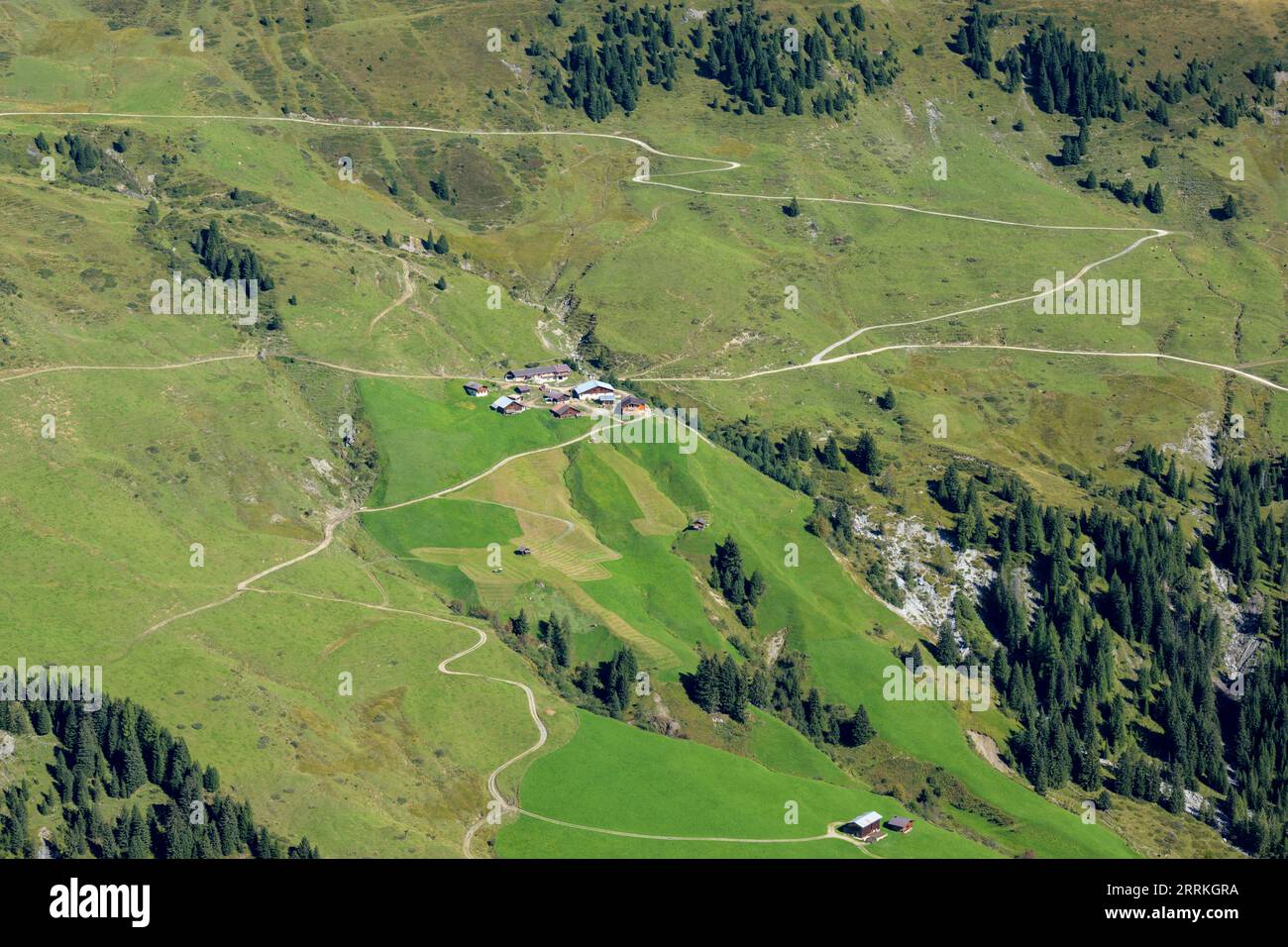 Österreich, Tirol, Zillertal, Blick auf ne Tuxalm. Stockfoto