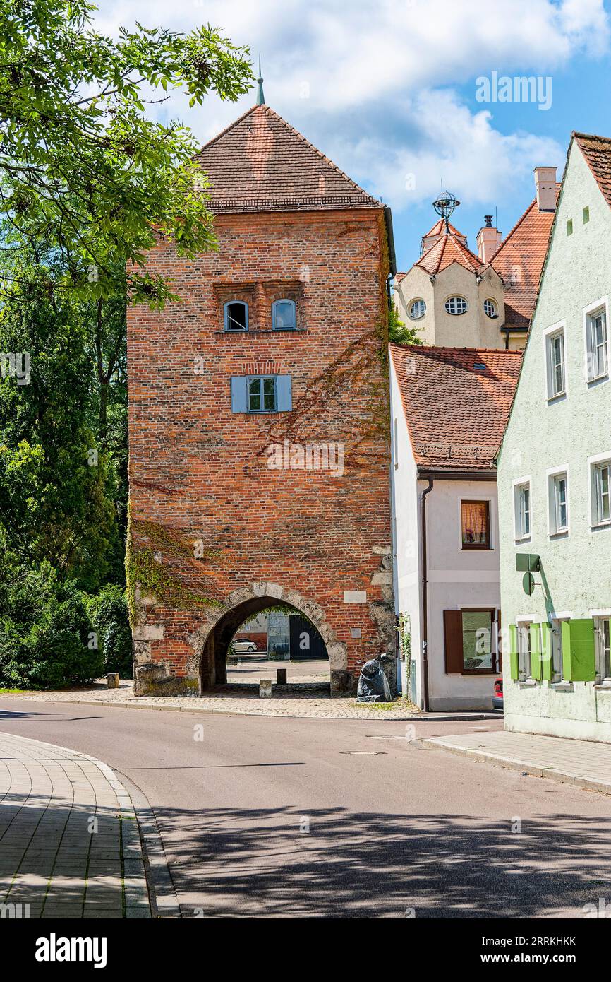 Münzbergtor ab 1390, was durch die Erweiterung der Stadt in der zweiten Hälfte des 14. Jahrhunderts notwendig wurde. Stockfoto