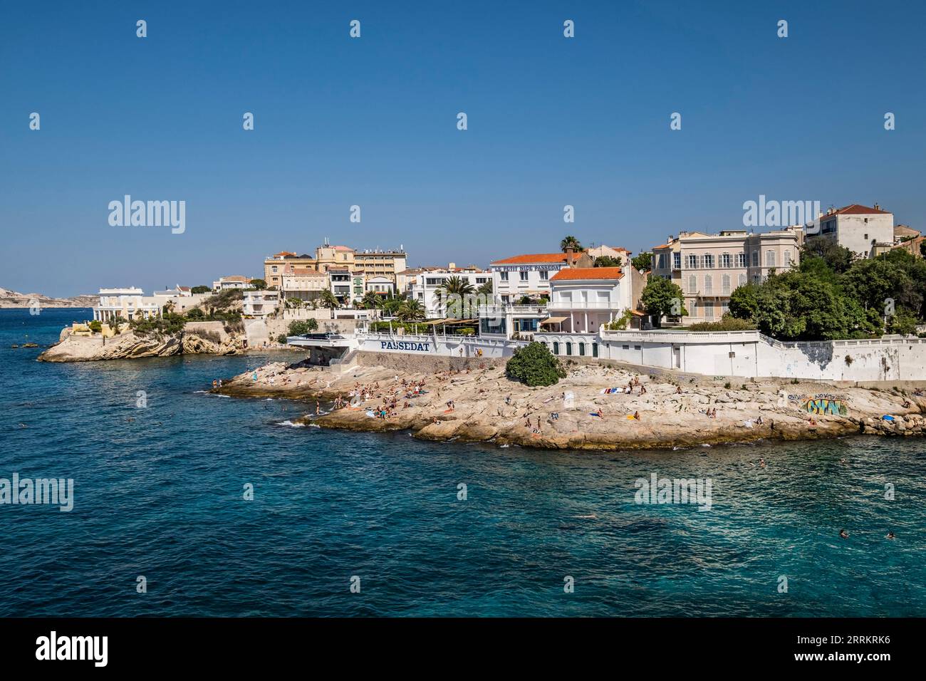 Badebuchten an der Küste von Marseille, Provence, Südfrankreich, Frankreich, Europa Stockfoto