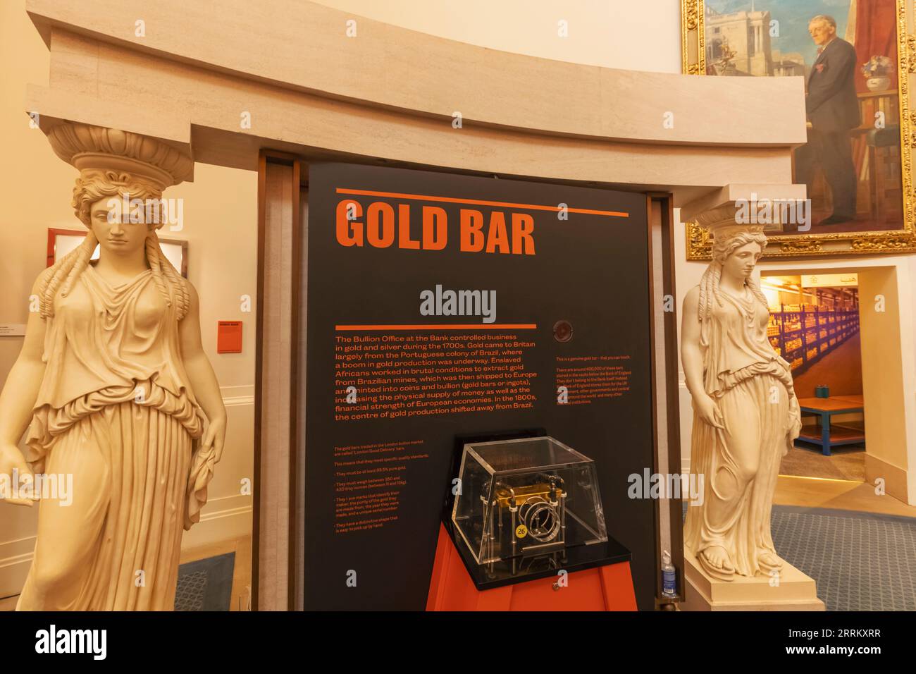 England, London, City of London, Bank of England, Gold Bar im Bank of England Museum Stockfoto