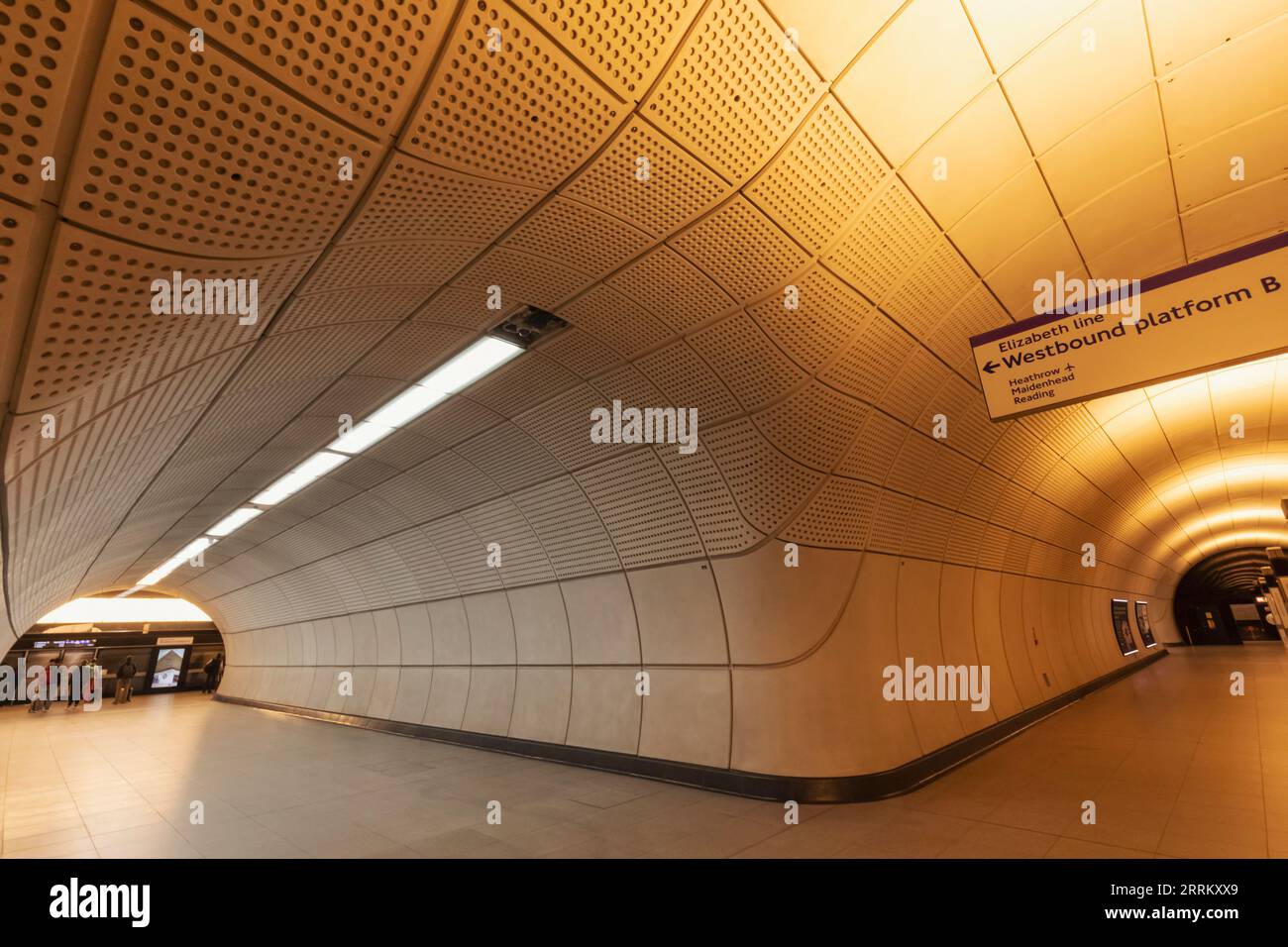 England, London, London U-Bahn, Tottenham Court Road U-Bahn Station, Elizabeth Line Modern Architecture Stockfoto