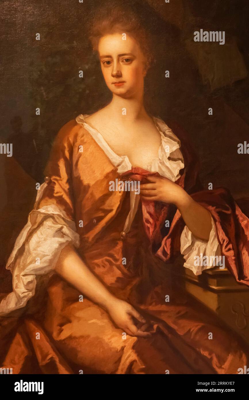 England, London, Greenwich, The Queen's House, Portrait of Catherine Kerr (Nee DoD), die Ehefrau von Marineoffizier William Kerr von Michael Dahl aus dem Jahr 1706 Stockfoto