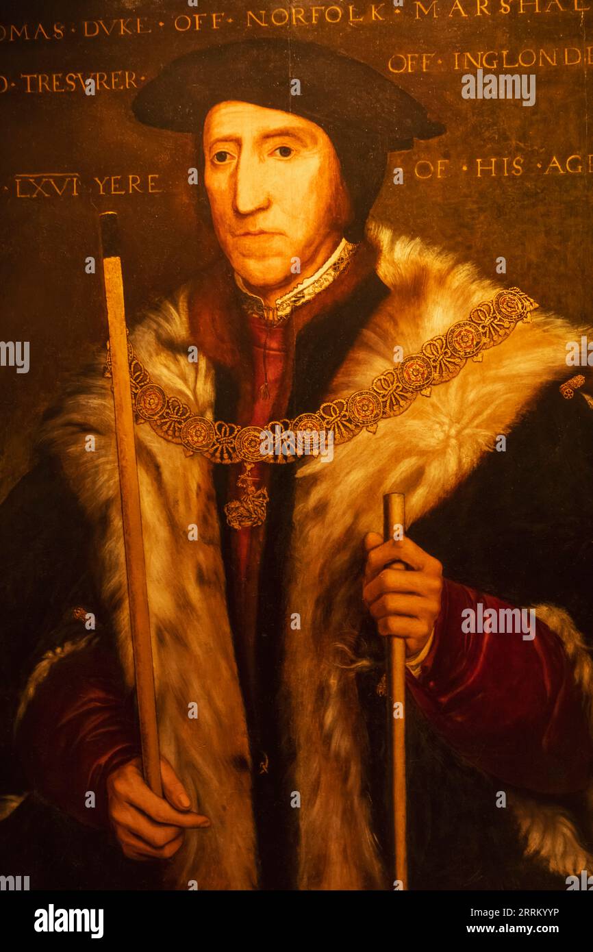 England, Sussex, West Sussex, Arundel, Arundel Castle, Porträt von Thomas Howard, 3. Herzog von Norfolk (1473-1554) Stockfoto
