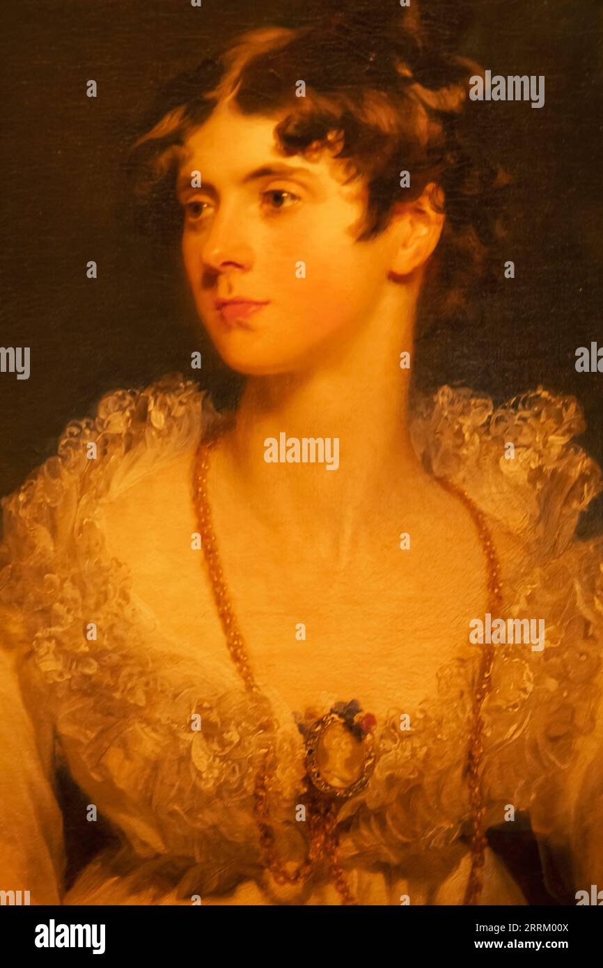 England, Sussex, West Sussex, Arundel, Arundel Castle, Porträt von Charlotte (1788-1870), Ehefrau des 13. Herzogs von Norfolk Stockfoto