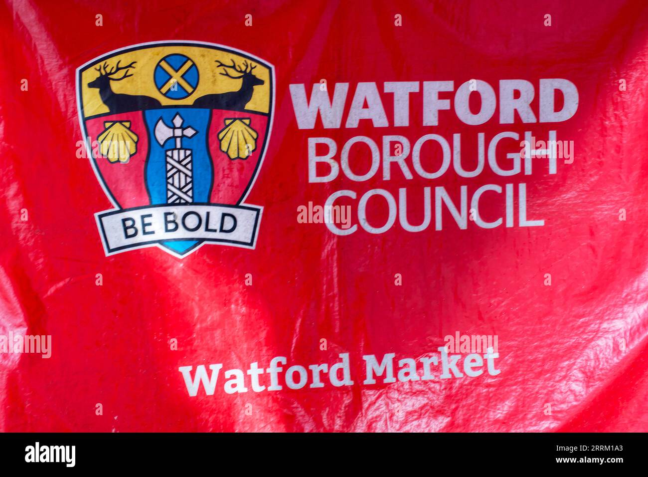 Watford Market Stand on the Parade, High Street, Watford, Hertfordshire, England, UK Stockfoto