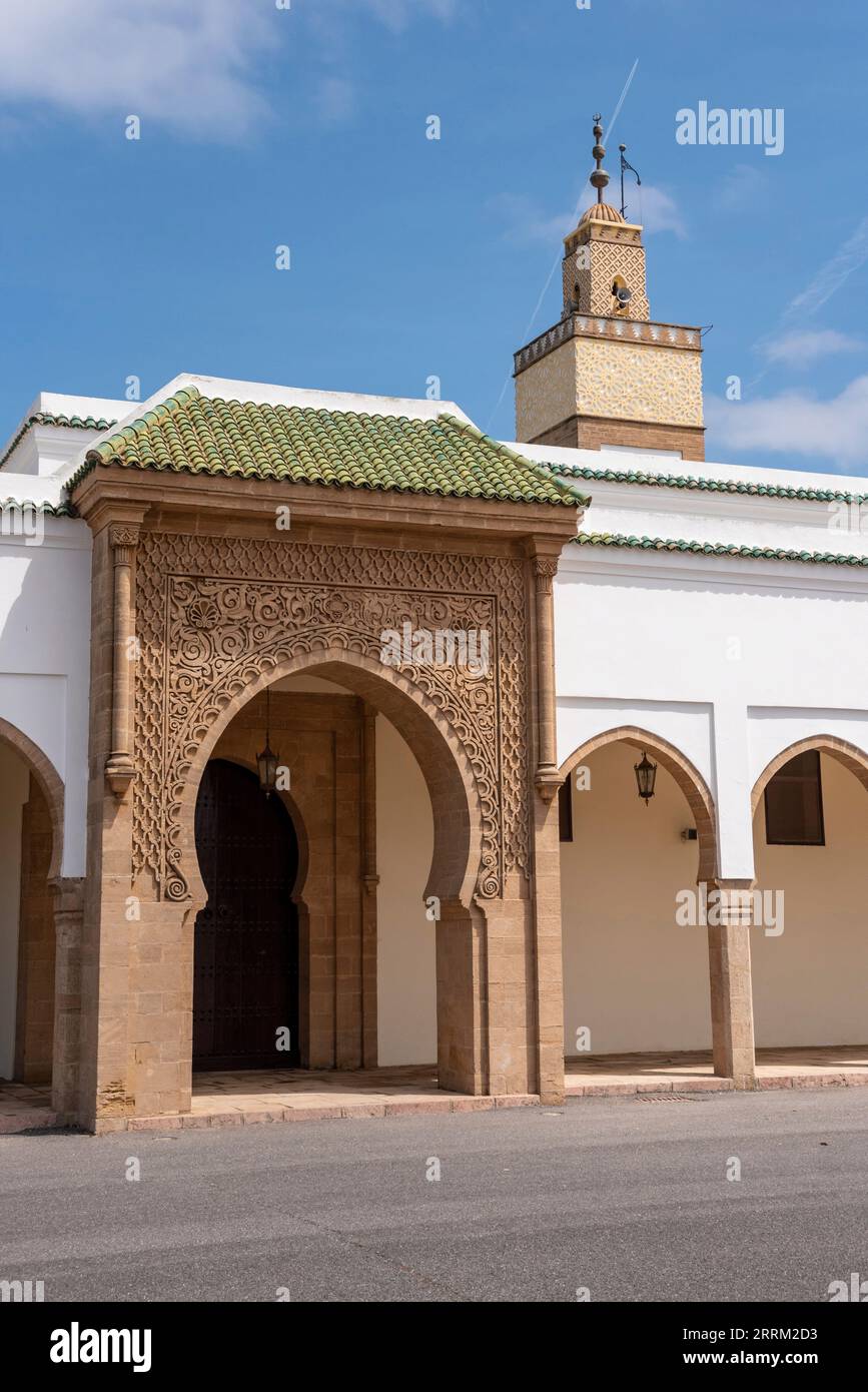 Die Royal Ahl FAS Moschee in der Nähe des Königspalastes in Rabat, Marokko Stockfoto