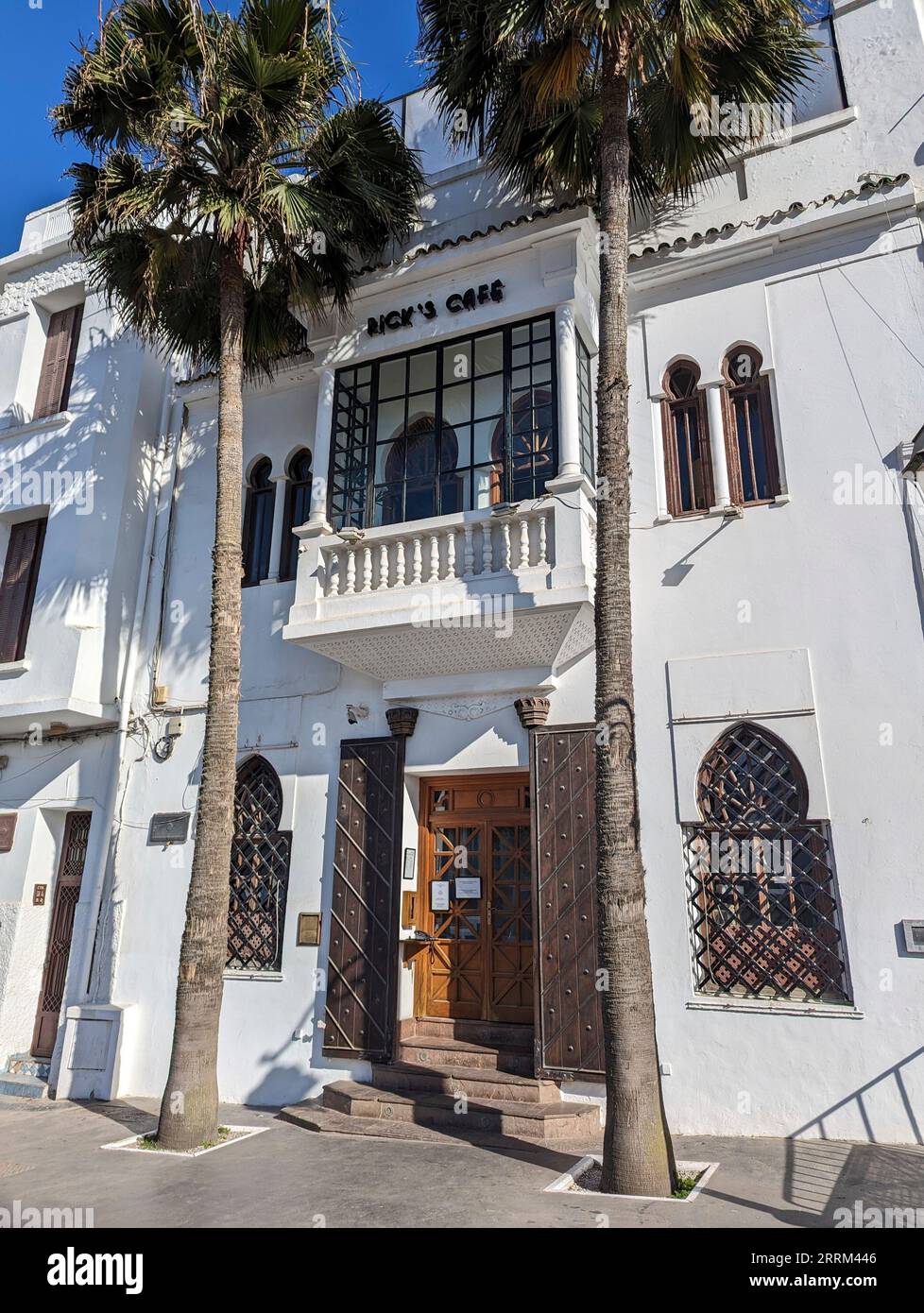 Casablanca, Marokko, Eintritt zum berühmten Rick's Cafe, Filmset aus dem Film Casablanca Stockfoto