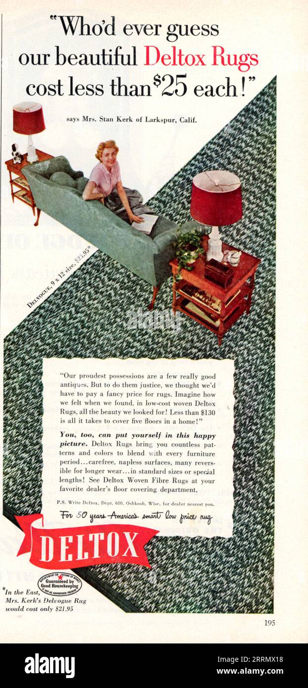 Vintage „Good Housekeeping“, Ausgabe Oktober 1953, USA Stockfoto