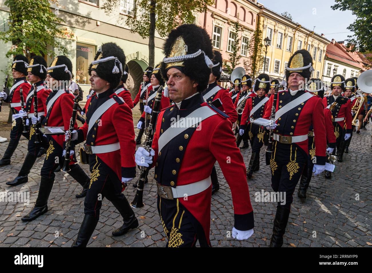 Das Litauische Armeeorchester nahm an der feierlichen Prozession zu