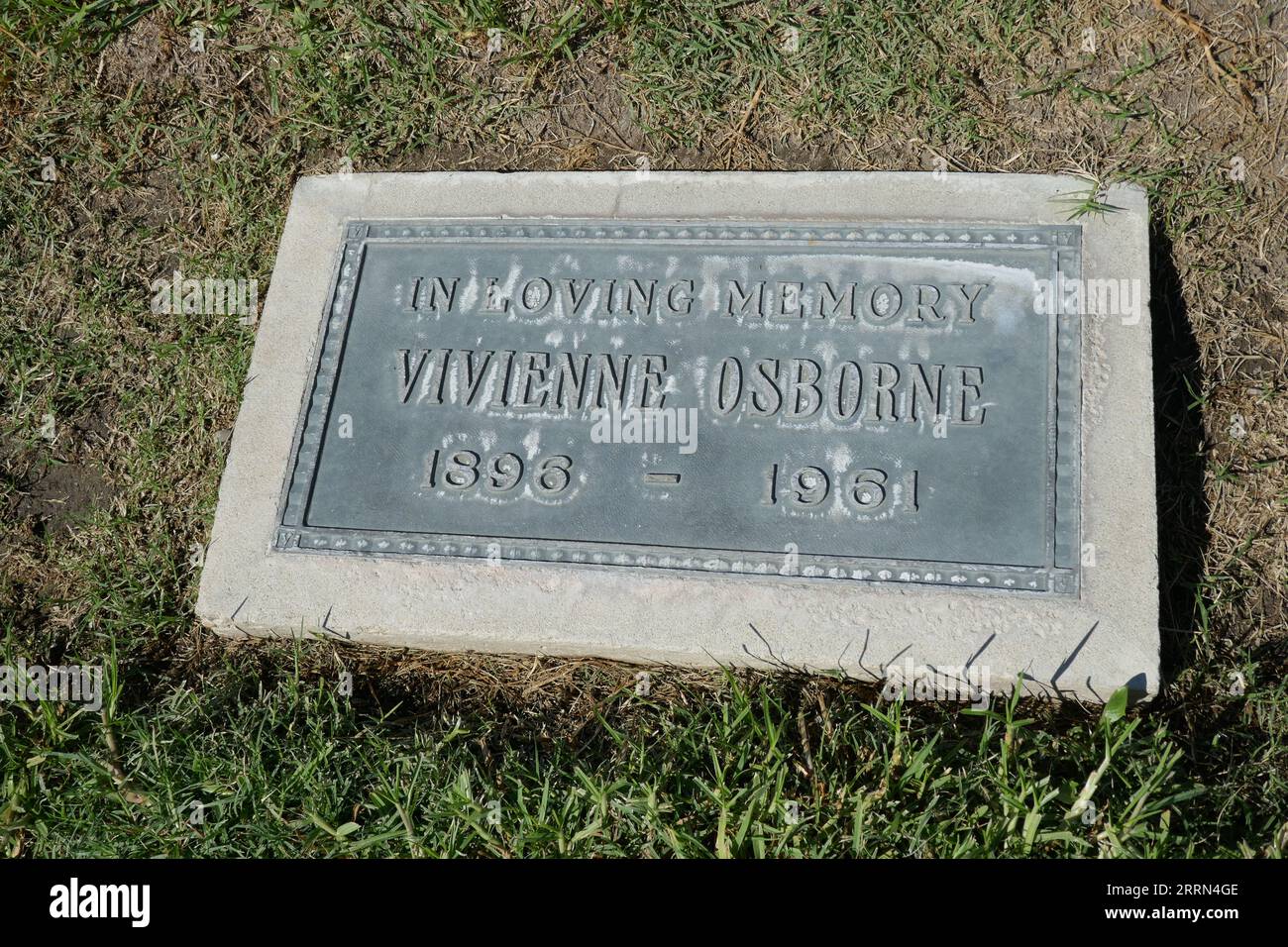 North Hollywood, Kalifornien, USA 7. September 2023 Schauspielerin Vivienne Osborne Grave in Section L im Valhalla Memorial Park am 7. September 2023 in North Hollywood, Kalifornien, USA. Foto von Barry King/Alamy Stock Photo Stockfoto