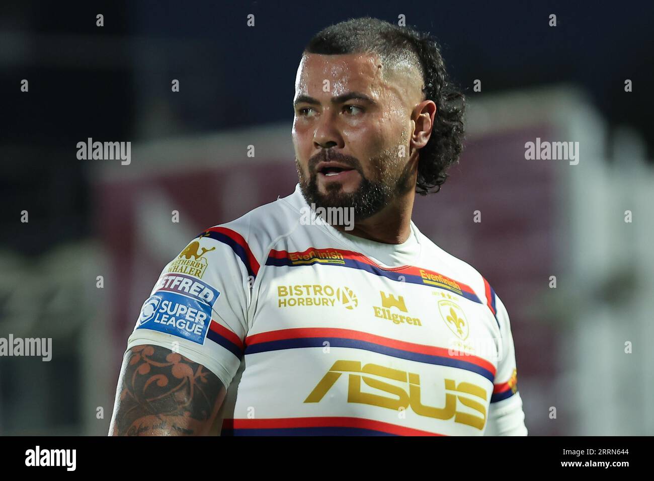 Wakefield, Großbritannien. September 2023. Be Well Support Stadium, Wakefield, West Yorkshire, 8. September 2023. Betfred Super League Wakefield Trinity vs Catalans Dragons David Fifita von Wakefield Trinity Credit: Touchlinepics/Alamy Live News Stockfoto