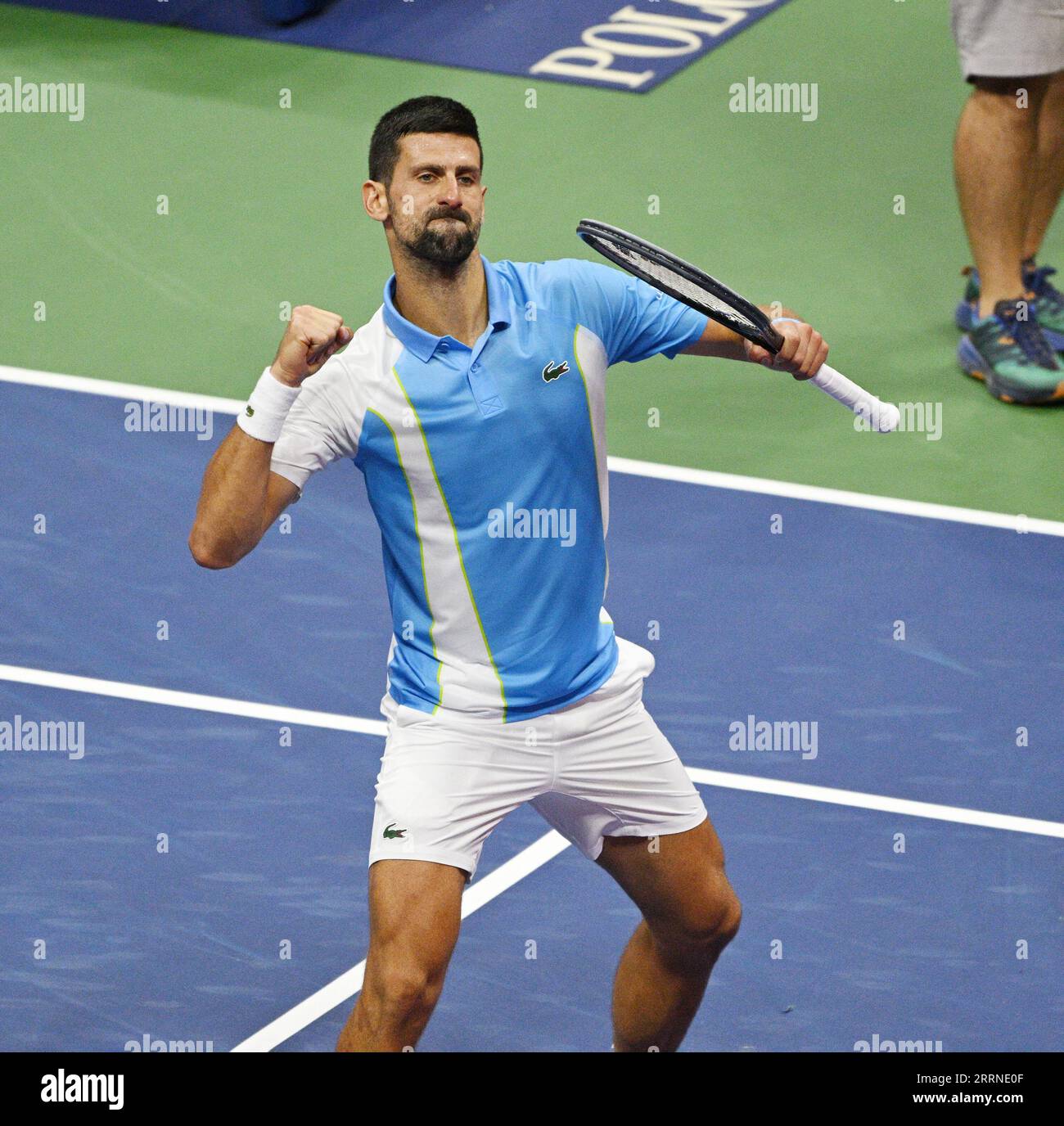 New York, USA. September 2023. US Open Flushing Meadows New York, USA. September 2023. Tag 12 Novak Djokovic (SRB) gewinnt Halbfinalspiel Credit: Roger Parker/Alamy Live News Credit: Roger Parker/Alamy Live News Stockfoto